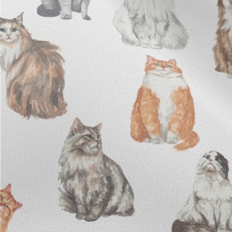 Hand Drawn Realistic Cat Breed Chiffon