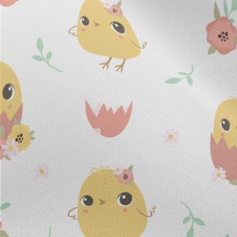 Round And Cute Yellow Chick Chiffon