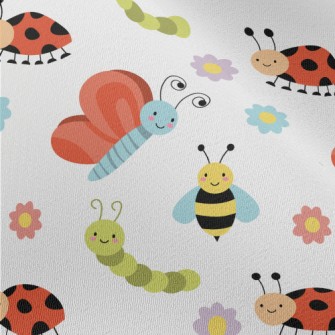 Happy Butterfly Bee Ladybug Chiffon