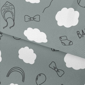 Doodle Hand Drawn Baby Items Waterproof Oxford