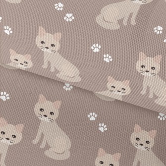Cute Beige Kitten Waterproof Oxford