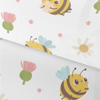 Round And Innocent Bees And Fl Waterproof Oxford