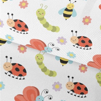 Happy Butterfly Bee Ladybug Waterproof Oxford