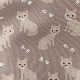 Cute Beige Kitten Waterproof Canvas