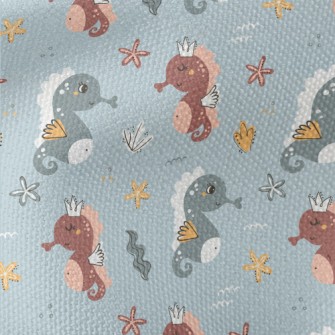 Cute Seahorse And Seaweed Waterproof Canvas