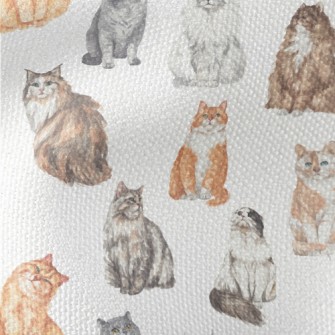 Hand Drawn Realistic Cat Breed Waterproof Canvas