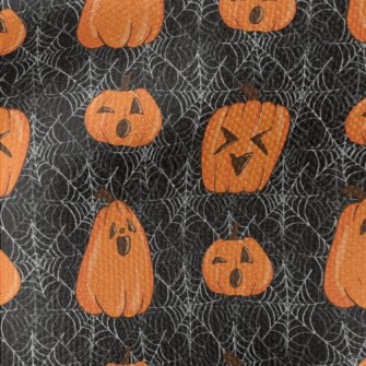 Happy Little Pumpkin And Spide Waterproof Canvas