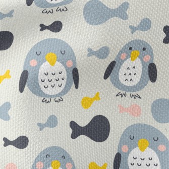 Hand Drawn Penguin And Colorfu Waterproof Canvas