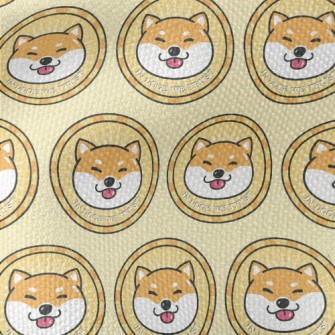Coin-shaped Shiba Inu Waterproof Canvas