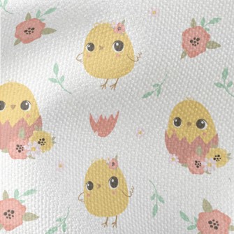 Round And Cute Yellow Chick Waterproof Canvas