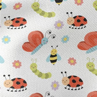 Happy Butterfly Bee Ladybug Waterproof Canvas