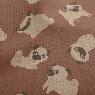 Clumsy And Cute Pug Athletic Mesh Flat Back