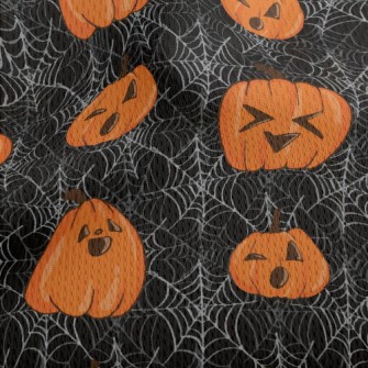 Happy Little Pumpkin And Spide Athletic Mesh Flat Back
