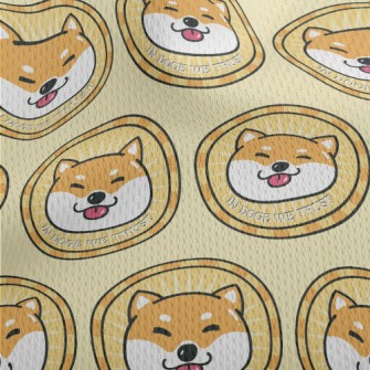 Coin-shaped Shiba Inu Athletic Mesh Flat Back