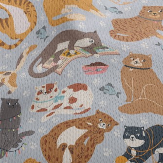 Naughty And Cute Cats Athletic Mesh Flat Back