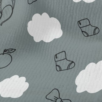 Doodle Hand Drawn Baby Items Terry