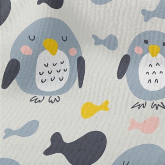 Hand Drawn Penguin And Colorfu Terry