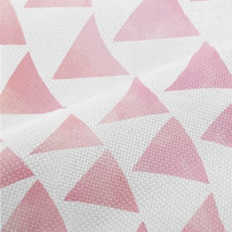Hand Drawn Textured Pink Trian Performance Linen
