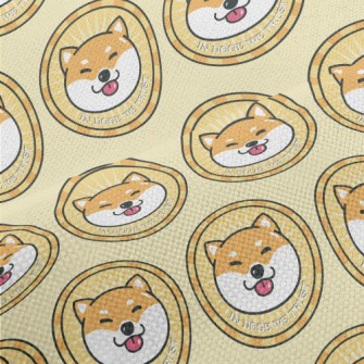 Coin-shaped Shiba Inu Performance Linen