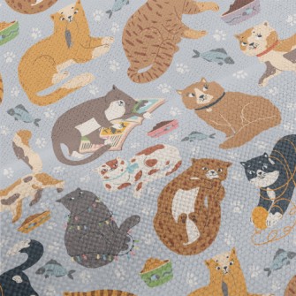 Naughty And Cute Cats Performance Linen