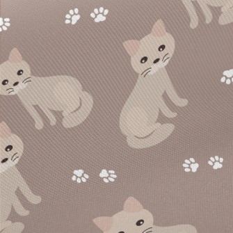 Cute Beige Kitten Twill