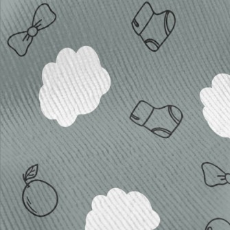 Doodle Hand Drawn Baby Items Standard Corduroy