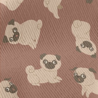 Clumsy And Cute Pug Standard Corduroy
