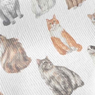 Hand Drawn Realistic Cat Breed Standard Corduroy