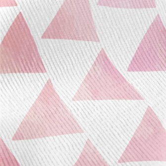 Hand Drawn Textured Pink Trian Standard Corduroy
