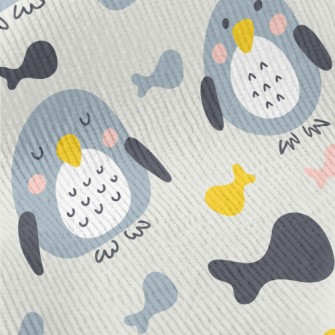 Hand Drawn Penguin And Colorfu Standard Corduroy