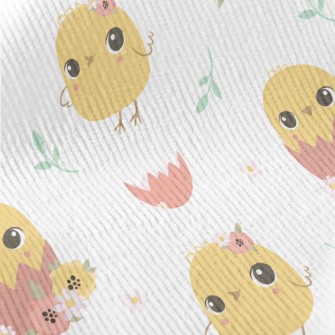 Round And Cute Yellow Chick Standard Corduroy