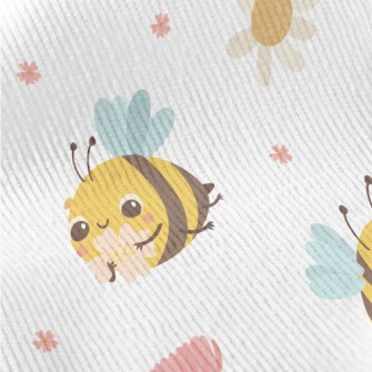 Round And Innocent Bees And Fl Standard Corduroy