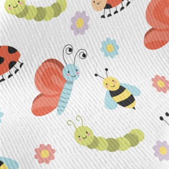 Happy Butterfly Bee Ladybug Standard Corduroy
