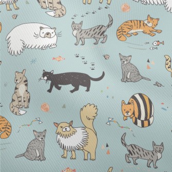 Childlike Hand-painted Cats Dobby