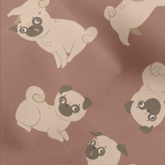 Clumsy And Cute Pug Micro Fleece