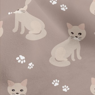 Cute Beige Kitten Micro Fleece