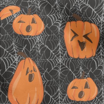 Happy Little Pumpkin And Spide Micro Fleece