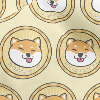 Coin-shaped Shiba Inu Micro Fleece
