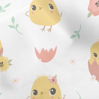 Round And Cute Yellow Chick Micro Fleece