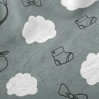 Doodle Hand Drawn Baby Items Minky