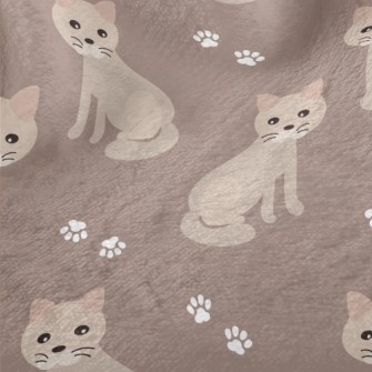 Cute Beige Kitten Minky
