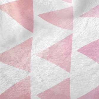 Hand Drawn Textured Pink Trian Minky