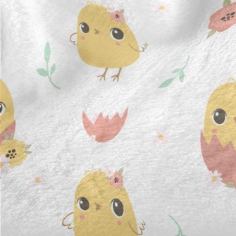 Round And Cute Yellow Chick Minky
