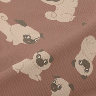 Clumsy And Cute Pug Piqué