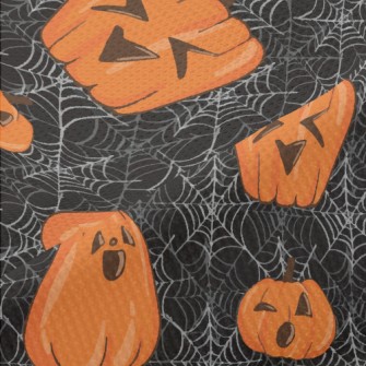 Happy Little Pumpkin And Spide Piqué