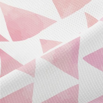 Hand Drawn Textured Pink Trian Piqué