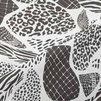 Animal Prints In Different Col Piqué