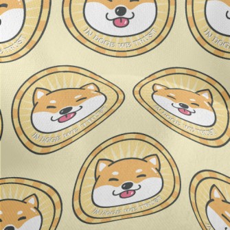 Coin-shaped Shiba Inu Lightweight Performance Linen
