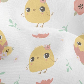 Round And Cute Yellow Chick Lightweight Performance Linen