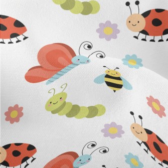 Happy Butterfly Bee Ladybug Lightweight Performance Linen